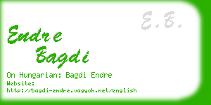 endre bagdi business card